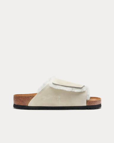 Birkenstock x Stüssy Solana Shearling Bone Slides