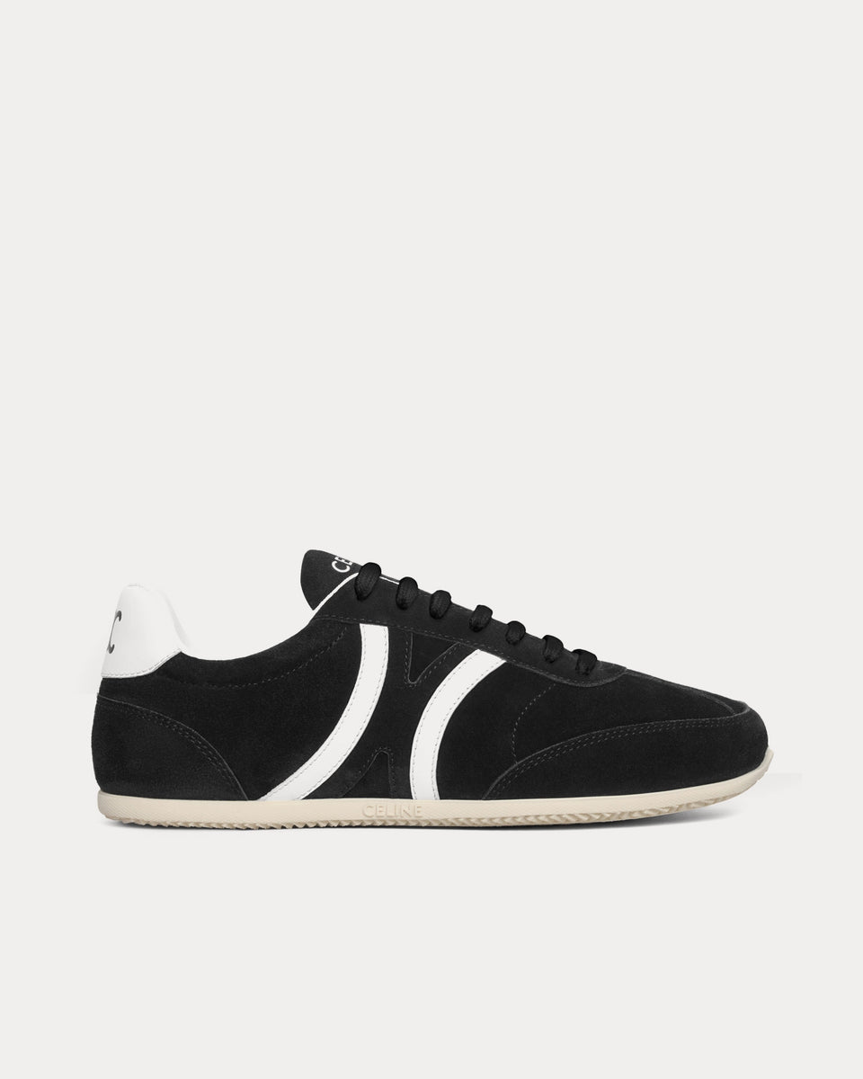 JANE SNEAKERS LOW LACE-UP WITH TRIOMPHE PATCH IN CANVAS AND CALFSKIN BLACK