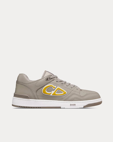 Dior x Stone Island B57 Limited & Numbered Edition Gray and Yellow Smooth Calfskin Low Top Sneakers