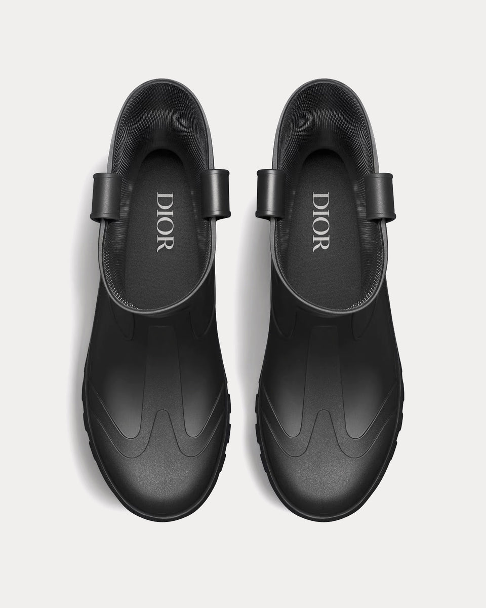 dior transparent high top rubber boots