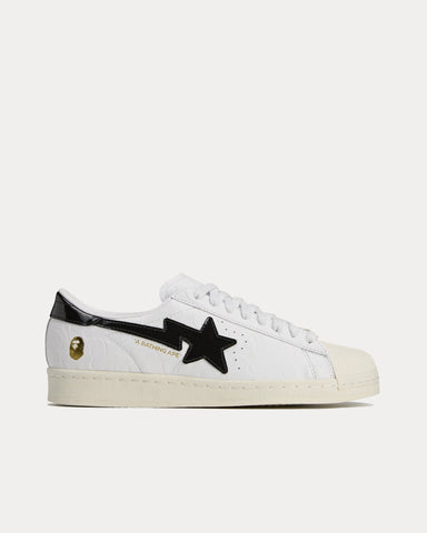 Adidas x BAPE Superstar Vintage White / Black Low Top Sneakers
