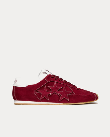 AMIRI Pacific Flat Suede Wine Low Top Sneakers