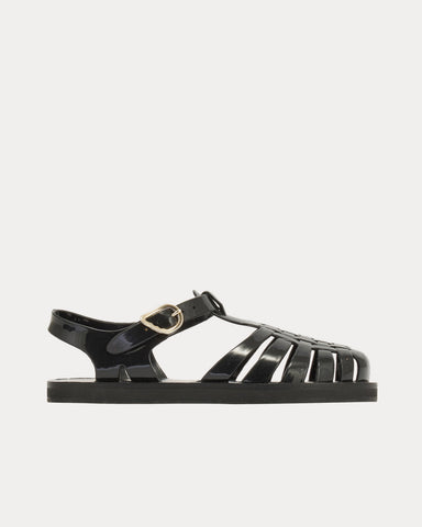 Ancient Greek Sandals Homeria Jelly Black Sandals