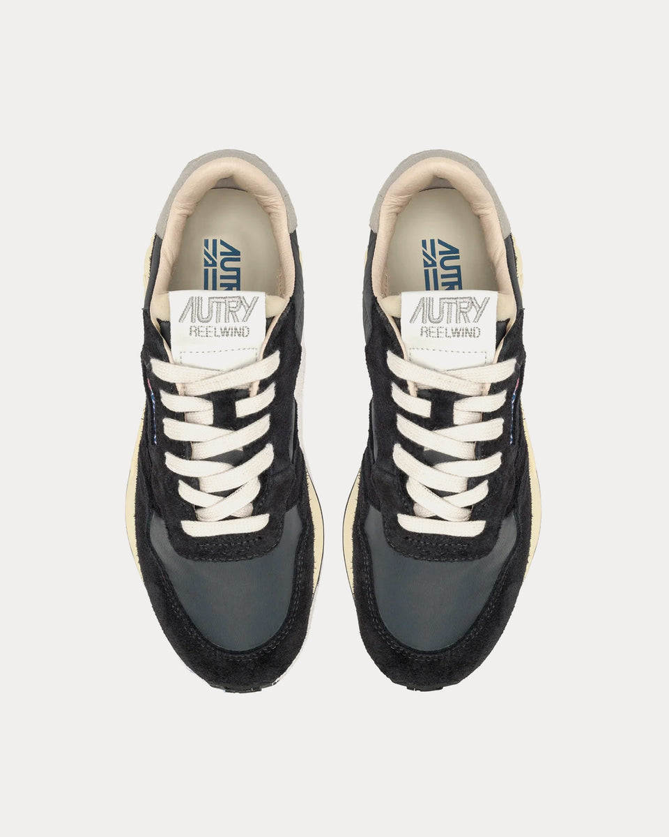 Autry Reelwind Nylon & Suede Black Low Top Sneakers - Sneak in Peace