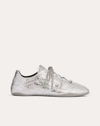 Balenciaga City Sneaker Sheepskin Silver Metalized Low Top Sneakers