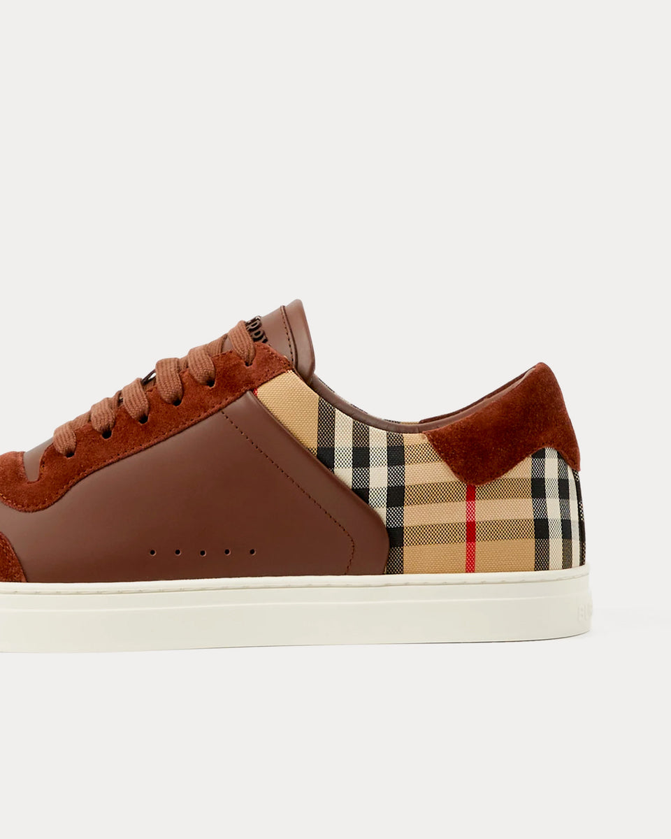 Burberry Beige Cotton Athletic Sneakers