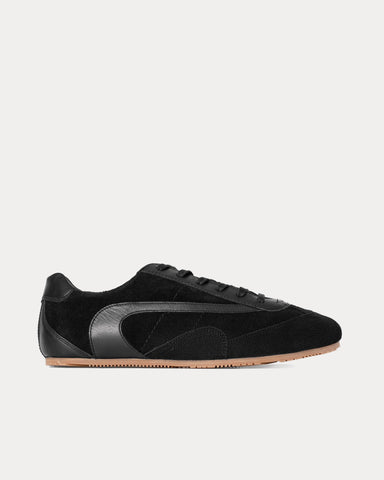 COS Minimal Suede Black Low Top Sneakers