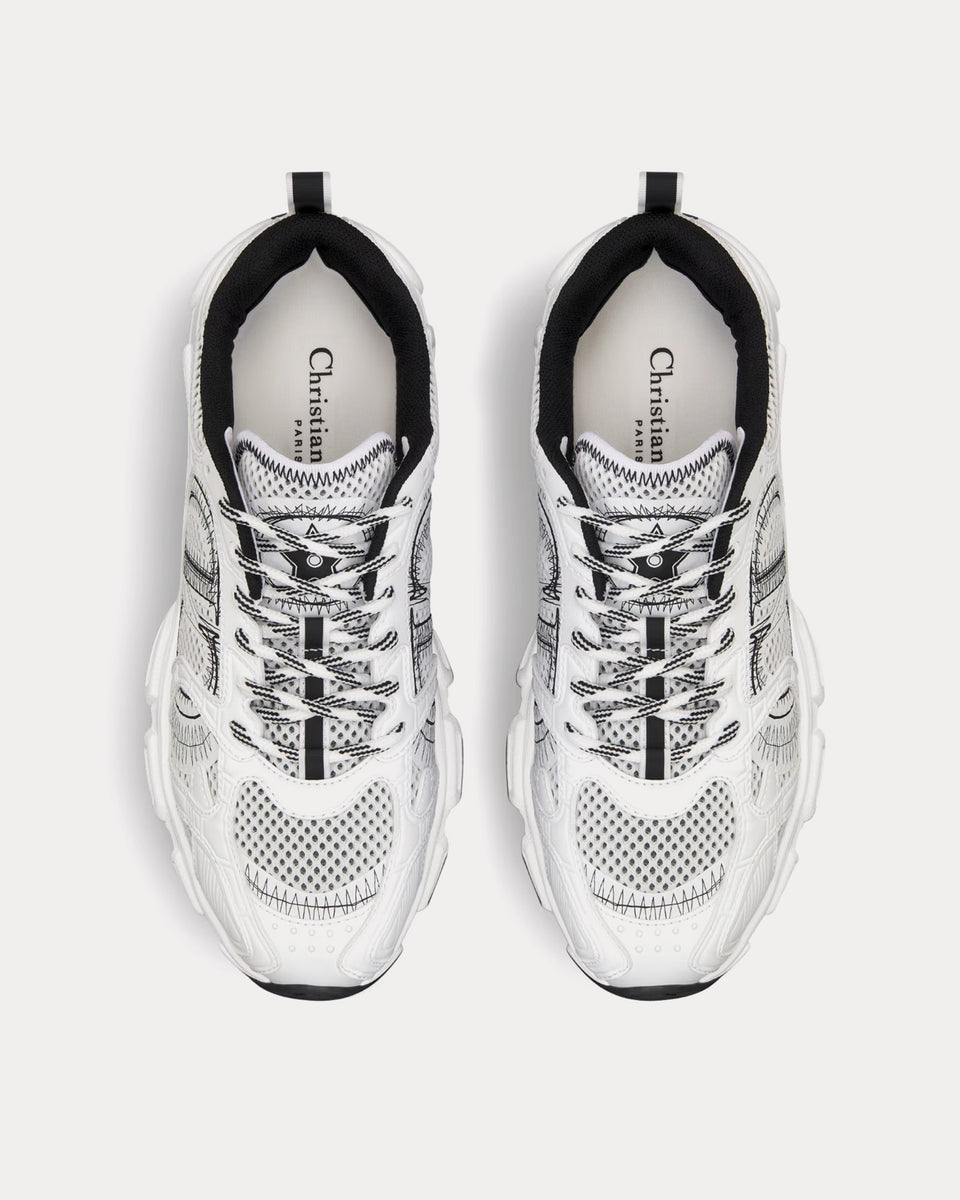 CD CHRONO SNEAKERS IN WHITE AND BLACK MESH