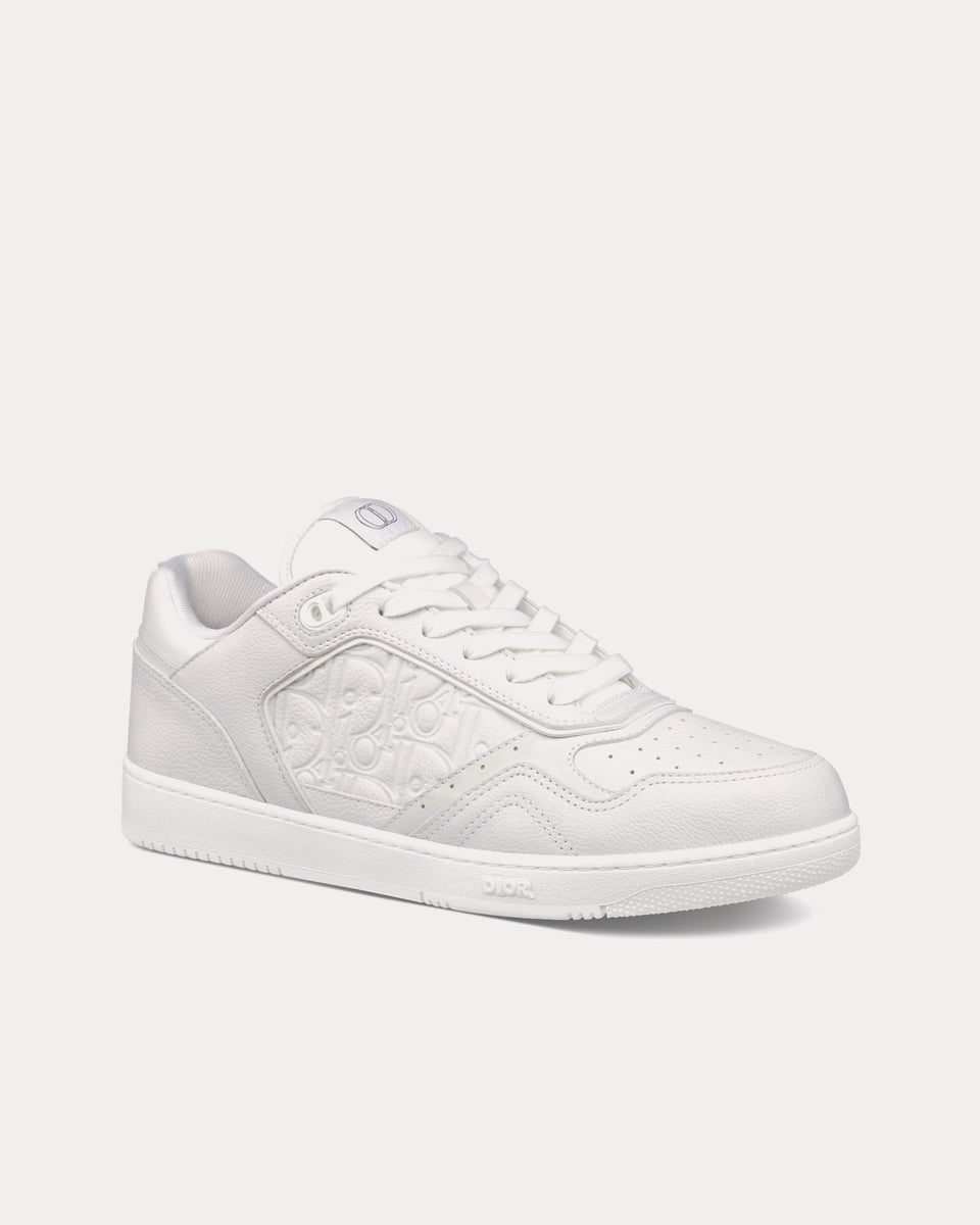 Dior B27 White Grained Calfskin and White Dior Gravity Leather Low Top Sneakers - Sneak in Peace
