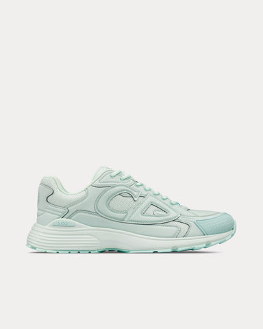 Dior x Stone Island B30 Limited & Numbered Edition Light Green Technical Mesh and Light Green Dyed Cotton Low Top Sneakers
