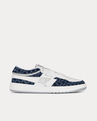 Givenchy G Move Mixed Leathers & Denim Monogram 72 Dark Blue / White Low Top Sneakers