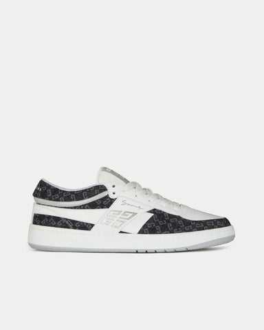 Givenchy G Move Mixed Leathers & Denim Monogram 72 Black / White Low Top Sneakers