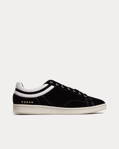 Helms Paris Flying Ace Suede Black / White Low Top Sneakers
