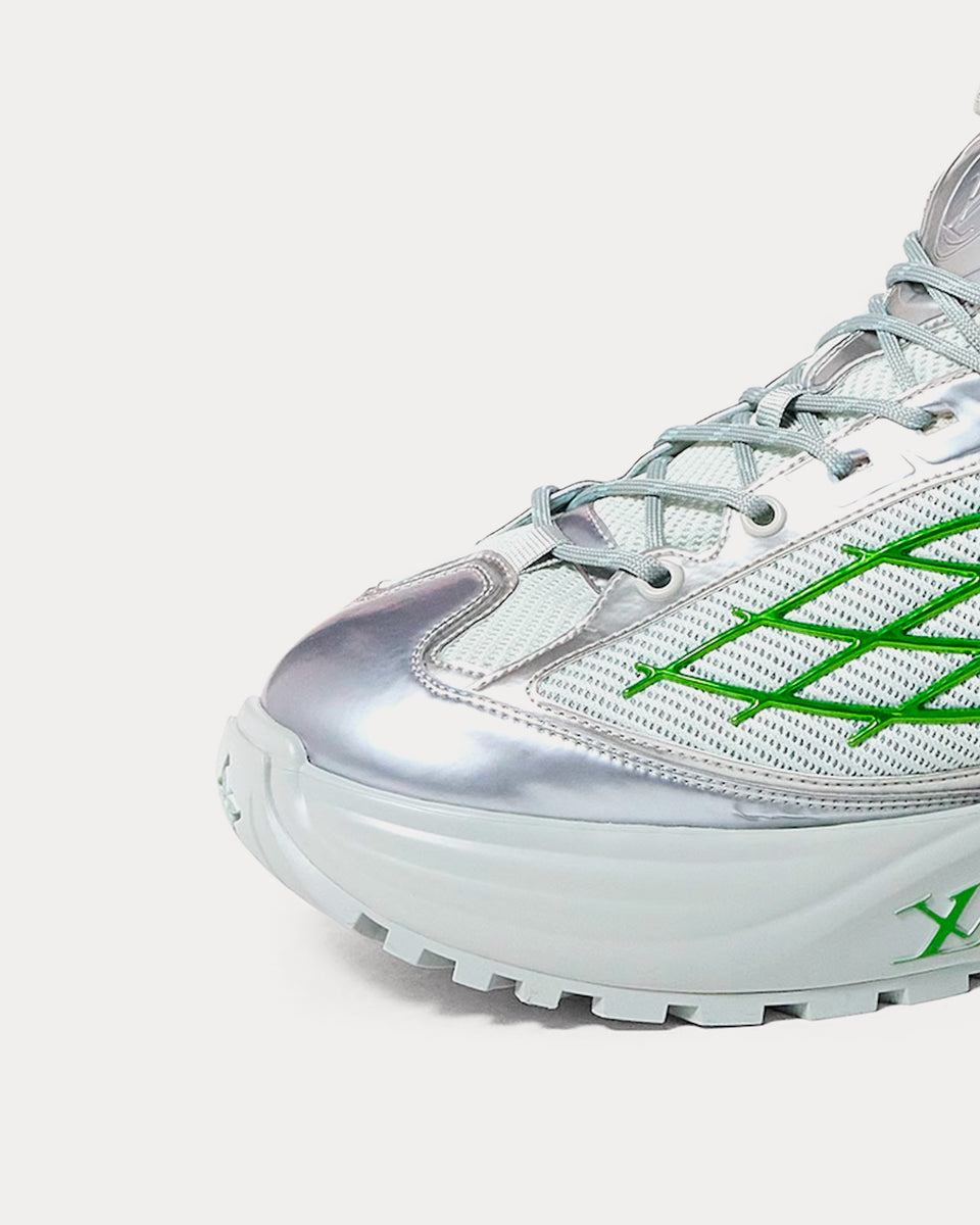 Louis Vuitton LV Discovery Lace Ups Grey / Green Low Top Sneakers - Sneak in Peace