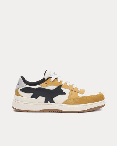Maison Kitsuné Chiru Leather Golden Sun Low Top Sneakers