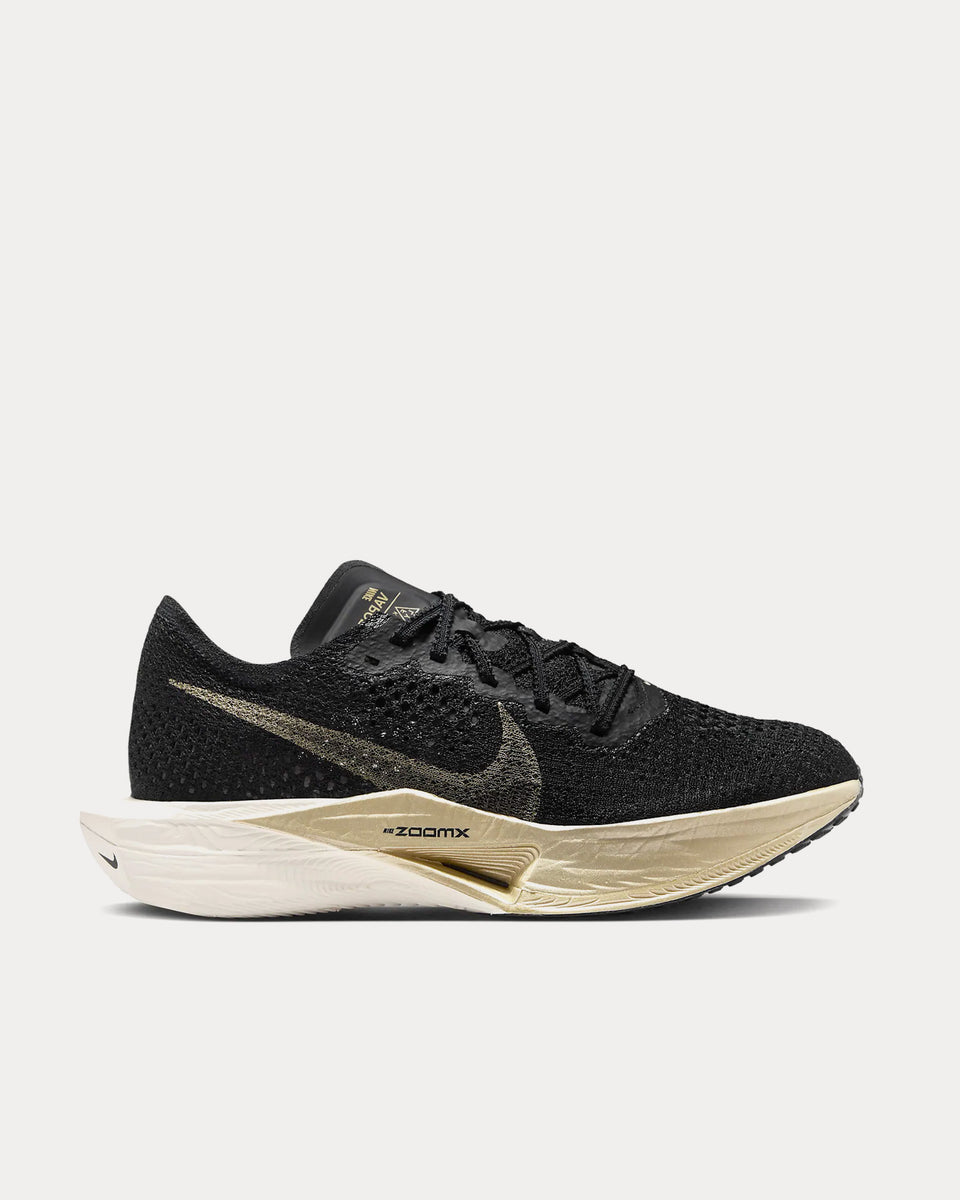 Nike Vaporfly 3 Black / Black / Oatmeal / Metallic Gold Grain Running Shoes - Sneak in Peace