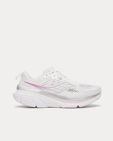Saucony Guide 18 White / Fuchsia Running Shoes