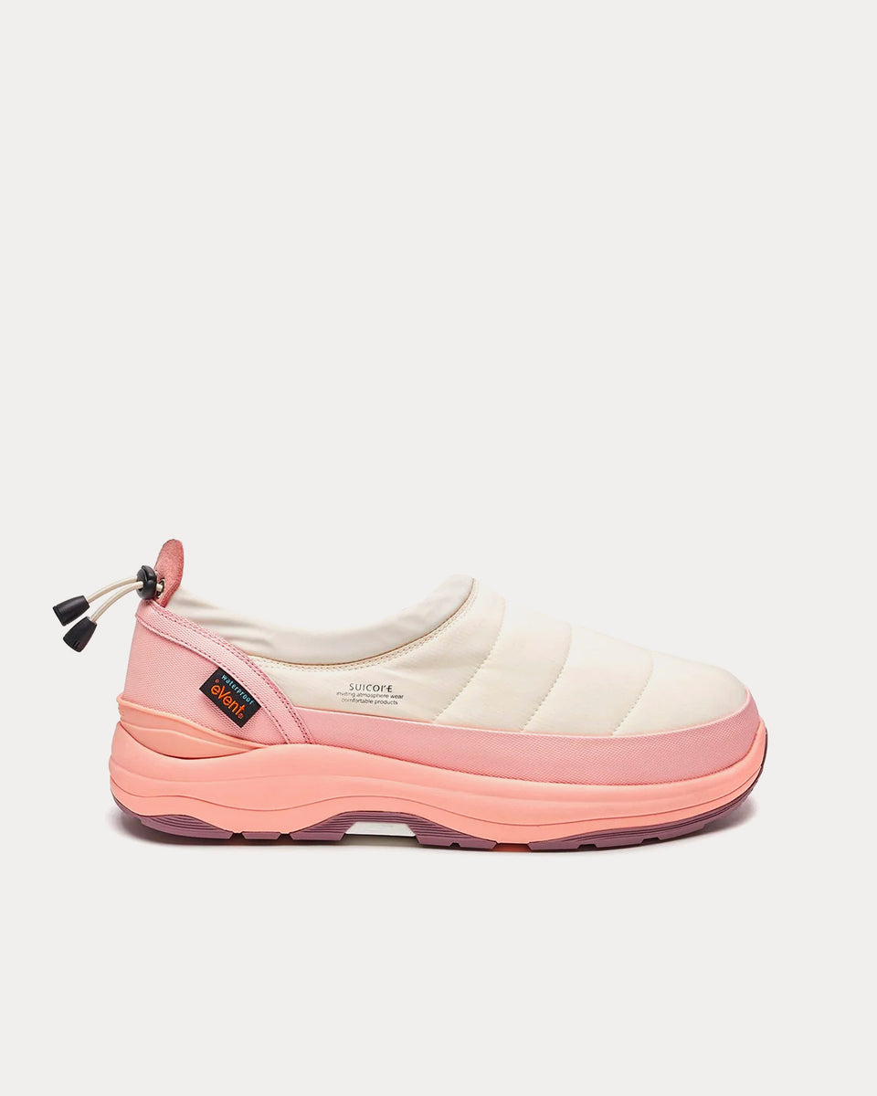 Suicoke PEPPER-mod-ev Ivory / Pink Slip On Sneakers - Sneak in Peace