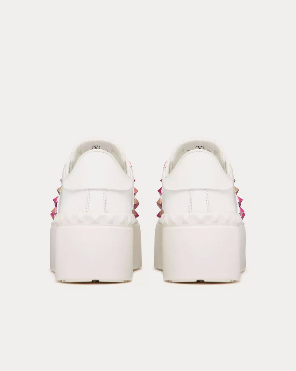 VT 25 One Stud Platform Sneaker White Pink Cowhide