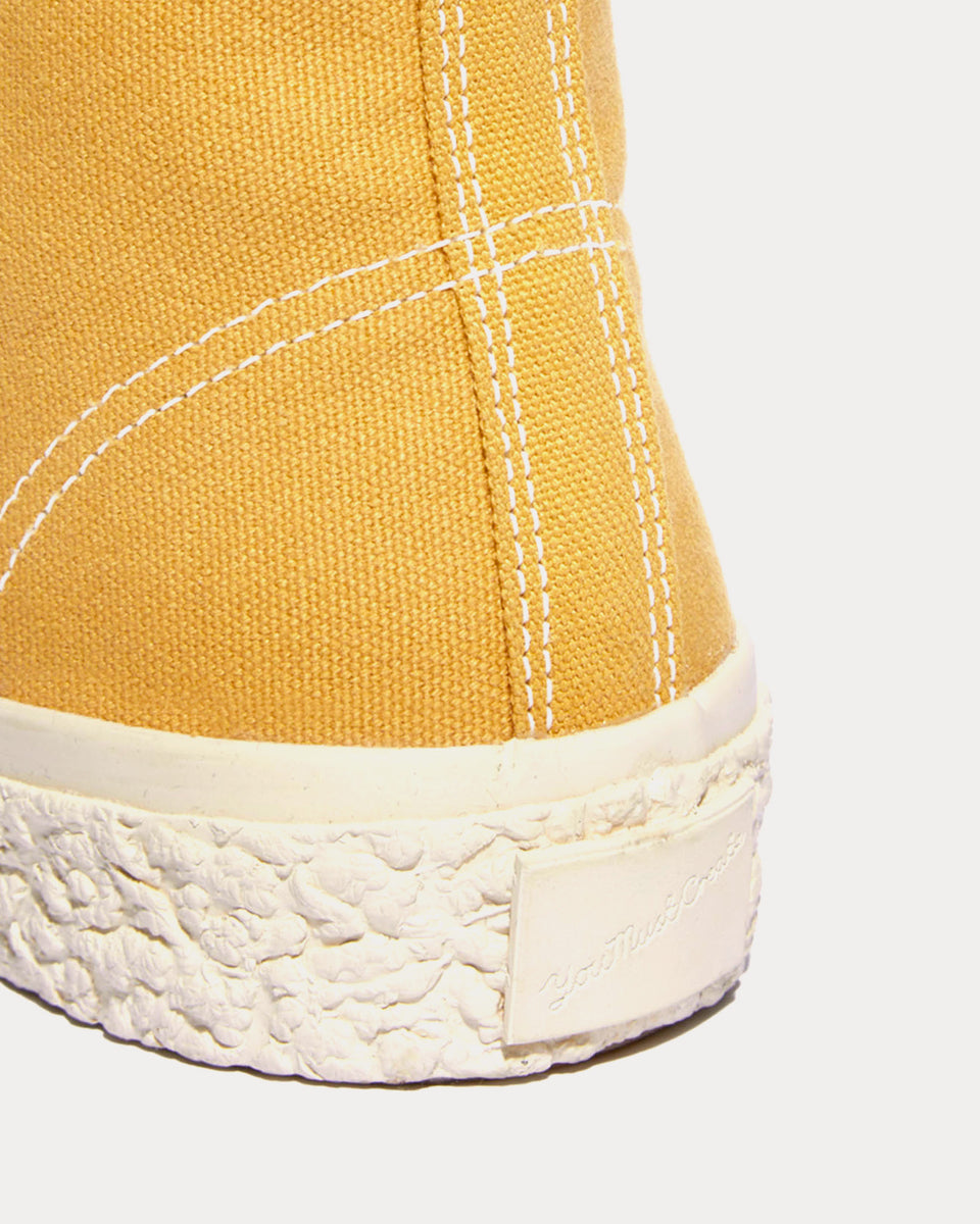 YMC Vulcanised Yellow High Top Sneakers Sneak in Peace