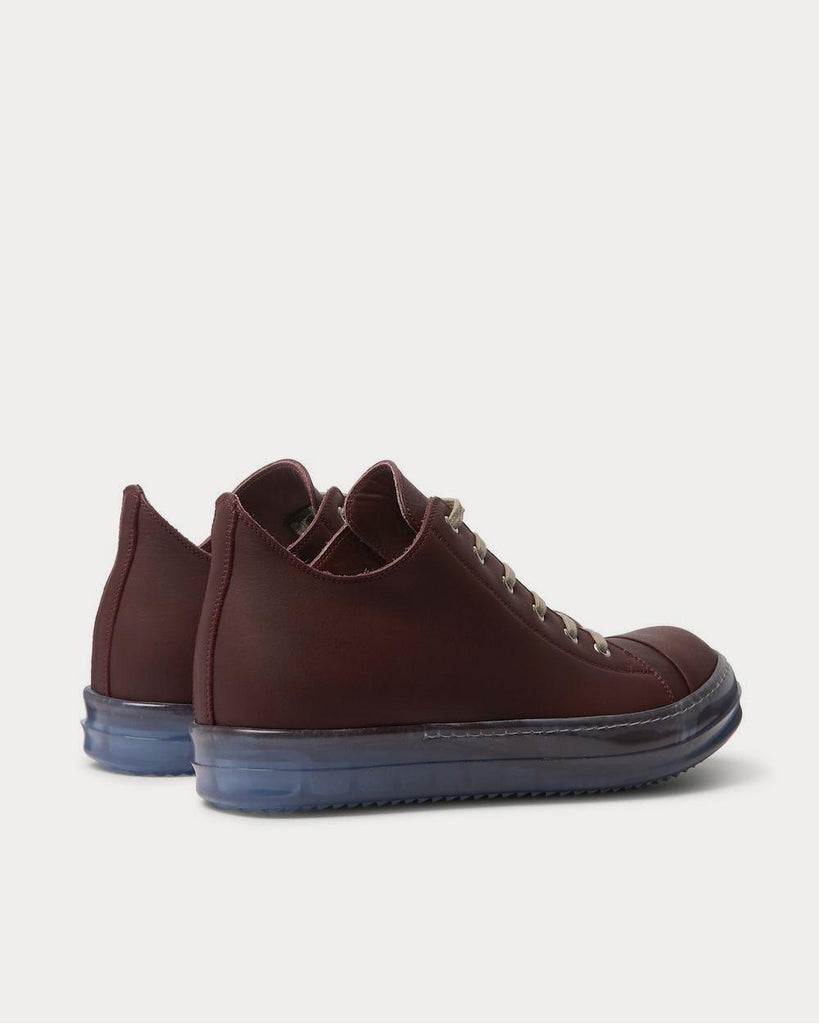 Leather Burgundy low top sneakers
