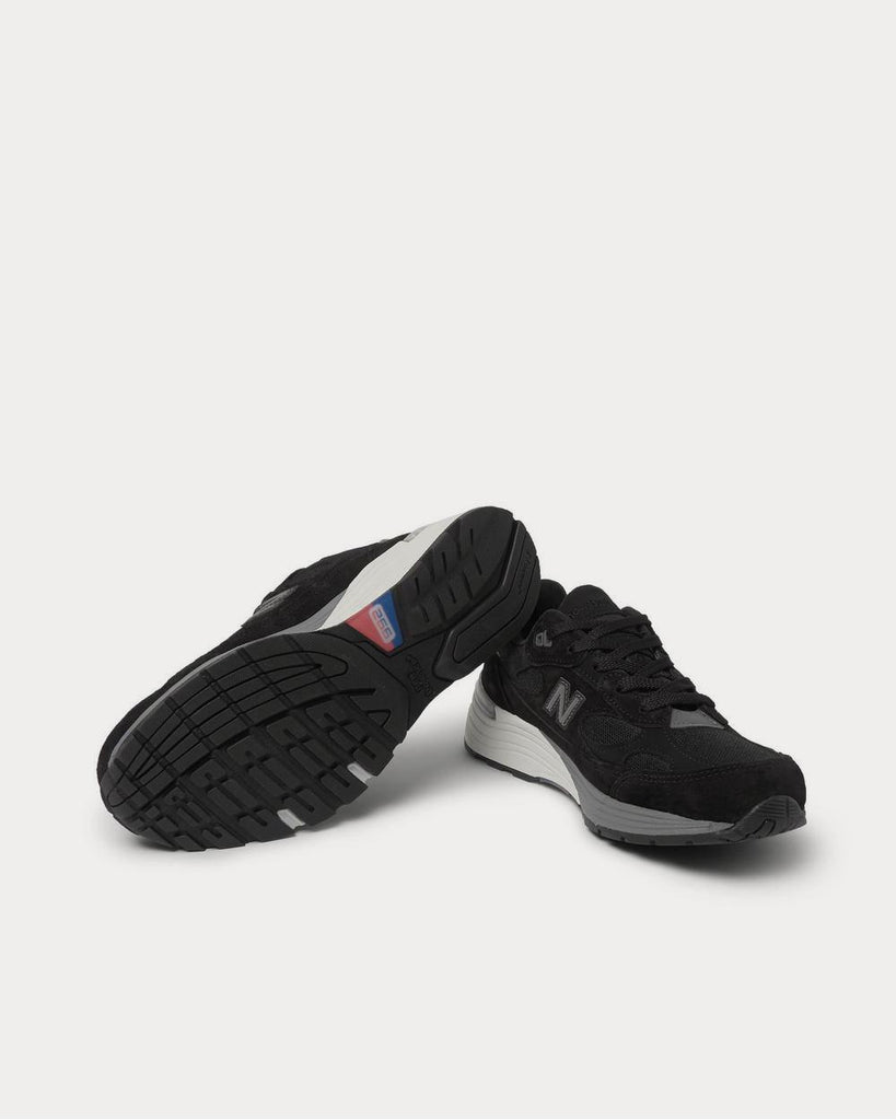 M992 Suede, Nubuck and Mesh Black low top sneakers