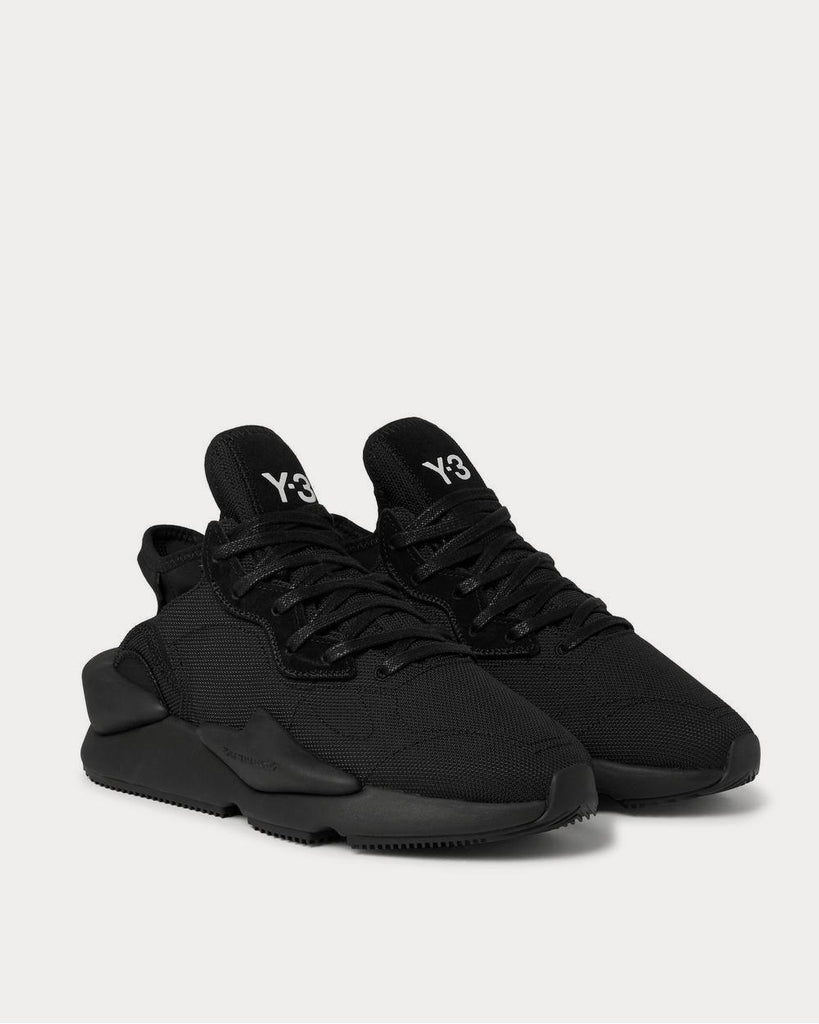 Kaiwa Suede-Trimmed Canvas and Neoprene Black low top sneakers