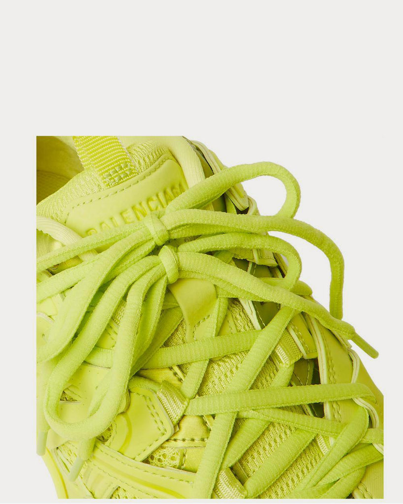 Track Nylon, Mesh and Rubber Yellow low top sneakers