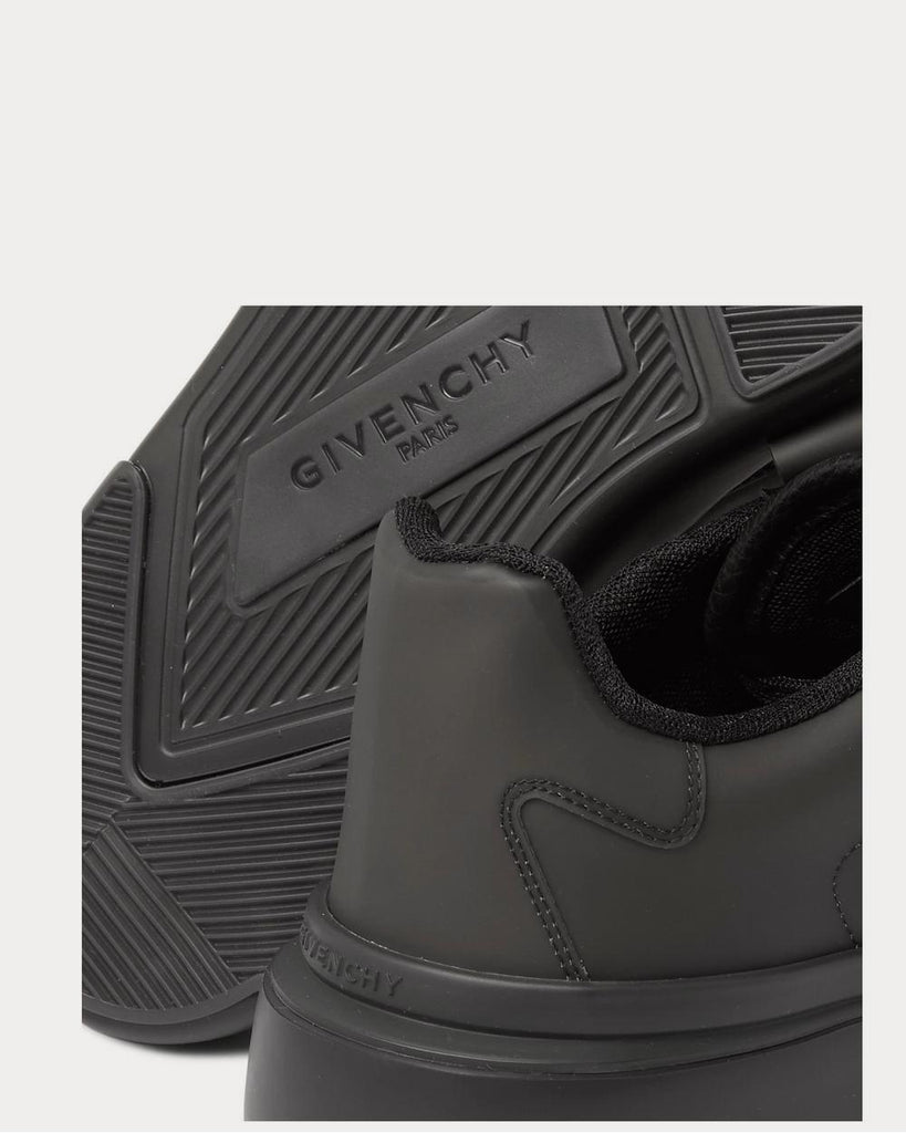 Wing Leather-Trimmed Rubber Black low top sneakers