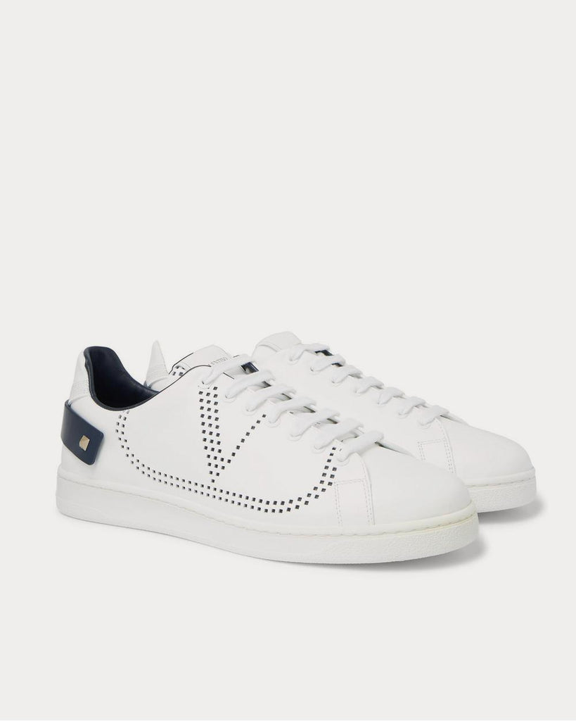 Net Perforated Leather White low top sneakers