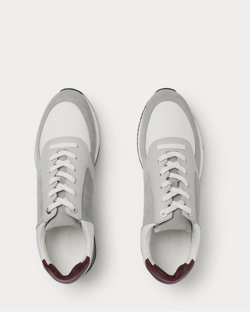 Foundry Suede, Textured-Leather and Mesh Gray low top sneakers
