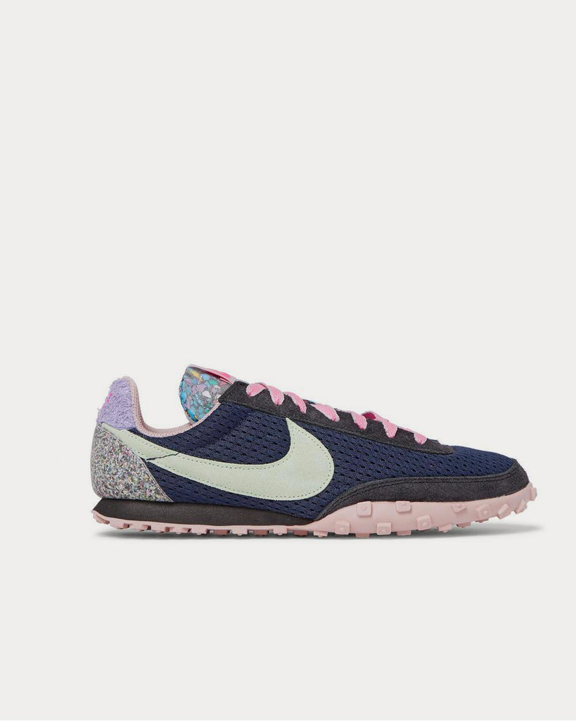Waffle Racer Mesh and Suede Navy low top sneakers
