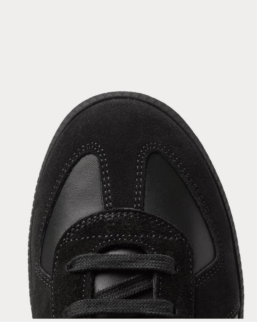 Replica Leather and Suede Black low top sneakers