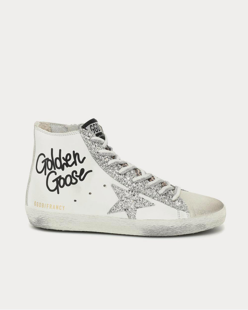 Francy sequined high-top White High Top Sneakers