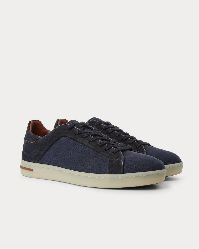 Traveller Suede and Canvas Navy low top sneakers