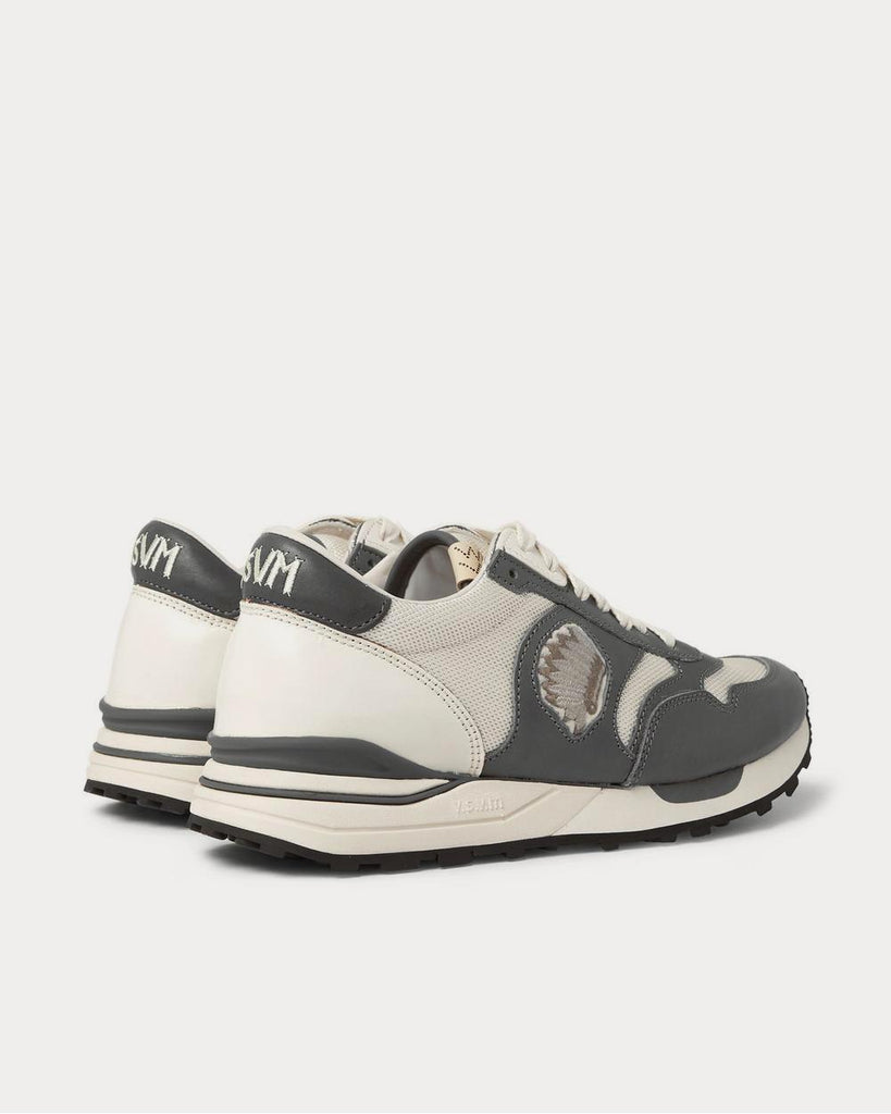 Roland Leather and Mesh Gray low top sneakers