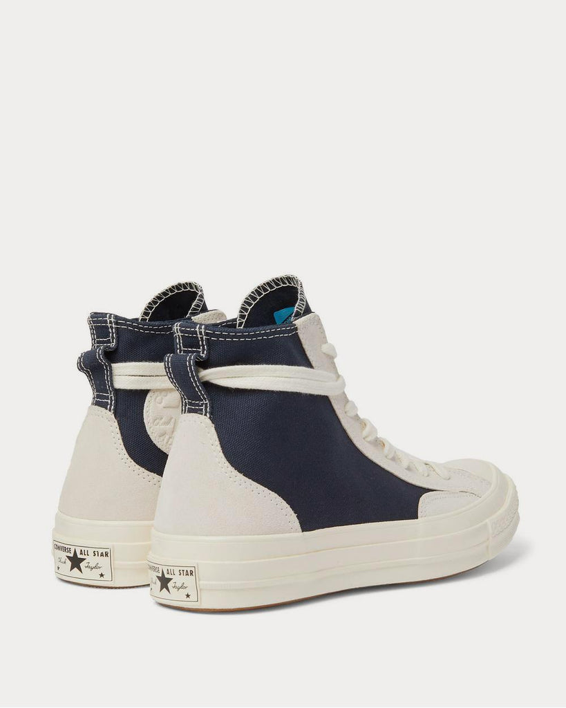 Chuck 70 Final Club Suede-Panelled Organic Canvas Blue high top sneakers