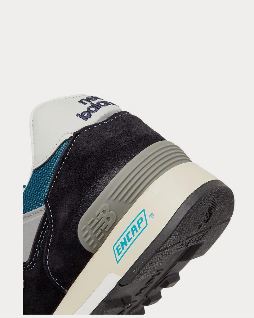 577 Suede, Rubber, Mesh and Leather Blue low top sneakers