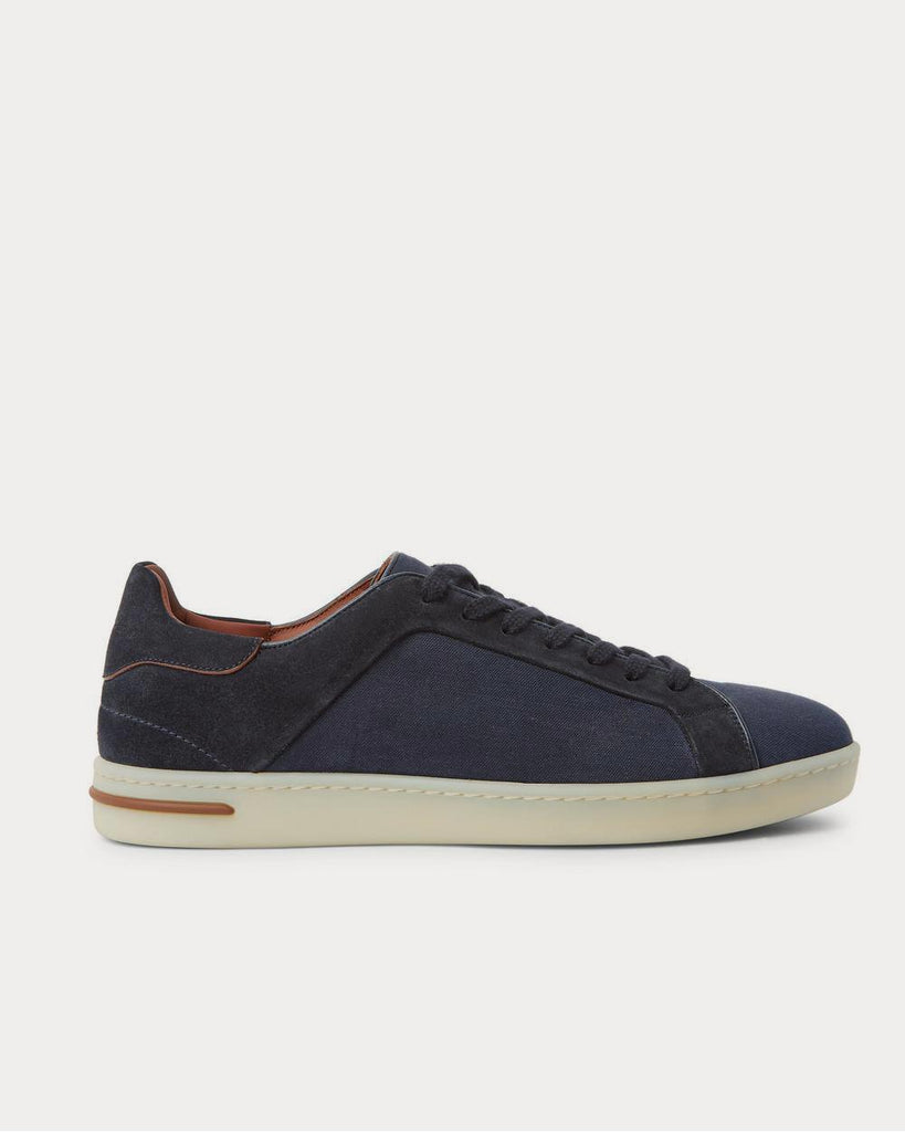 Traveller Suede and Canvas Navy low top sneakers