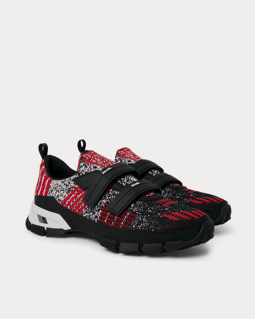 Trail Rubber-Trimmed Mesh Red low top sneakers