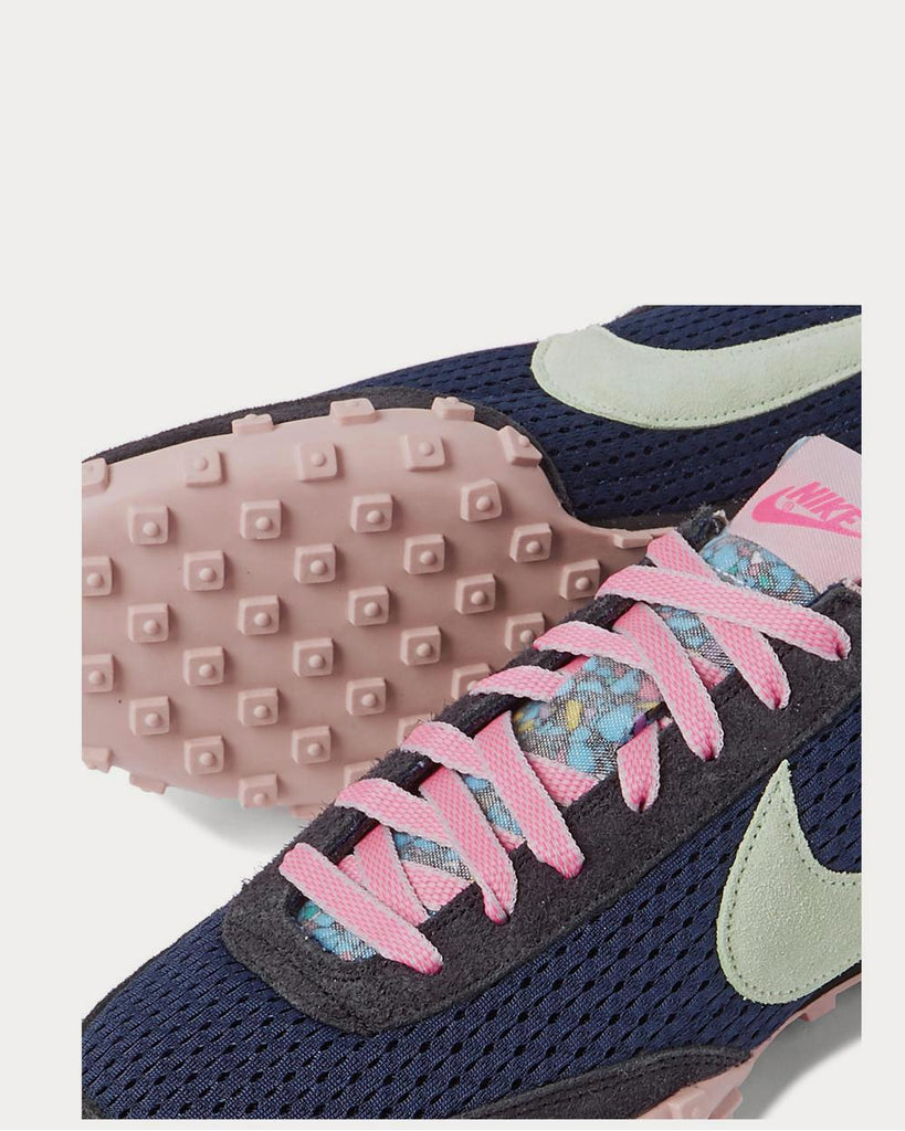 Waffle Racer Mesh and Suede Navy low top sneakers