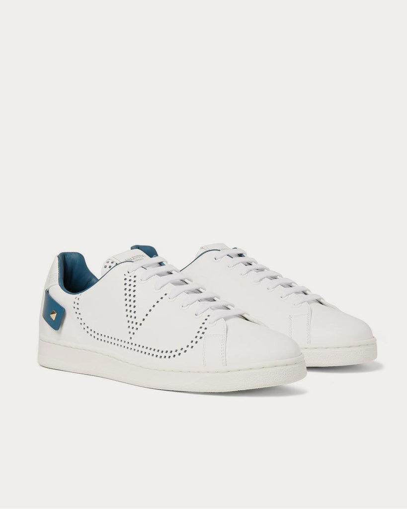 Backnet Perforated Leather White low top sneakers