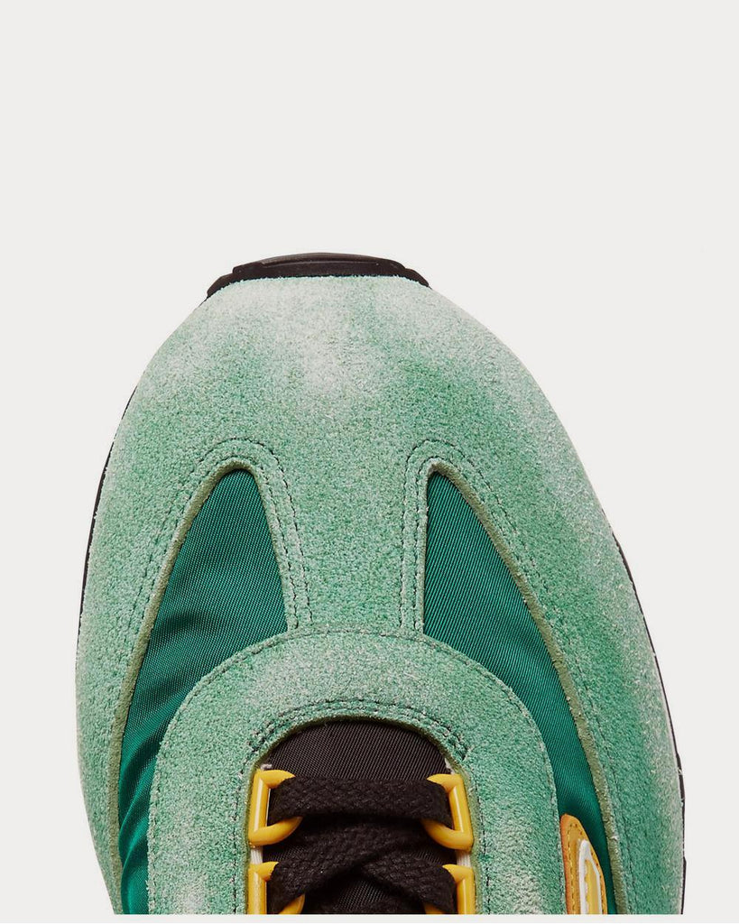 Milano 70 Nylon and Suede Green low top sneakers