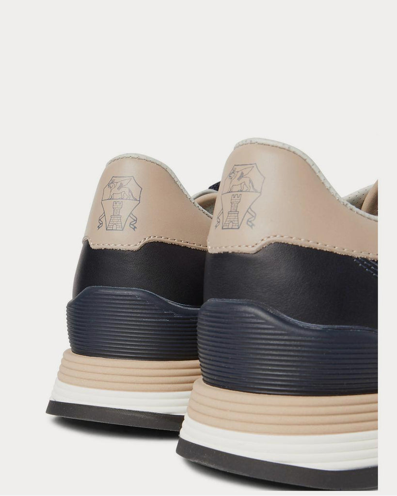 Suede and Leather Navy low top sneakers