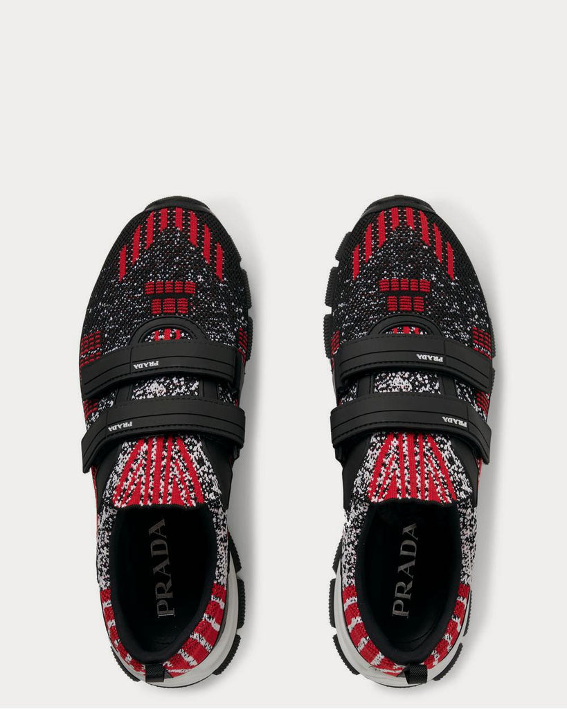 Trail Rubber-Trimmed Mesh Red low top sneakers