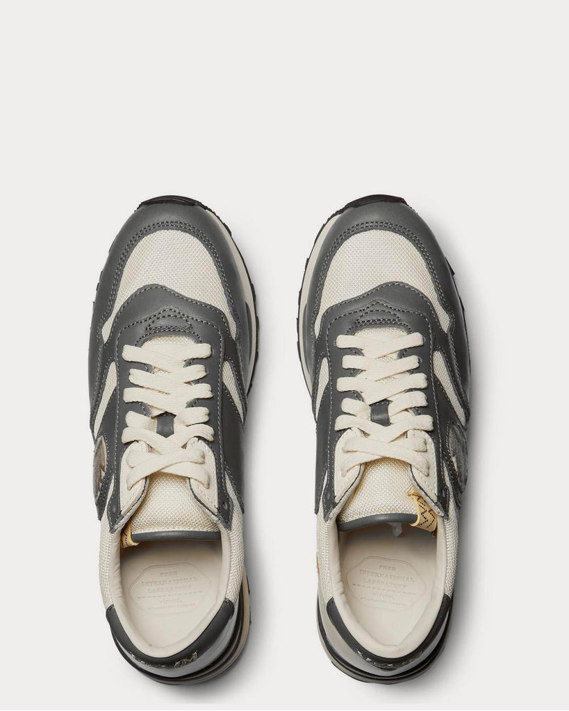 Roland Leather and Mesh Gray low top sneakers