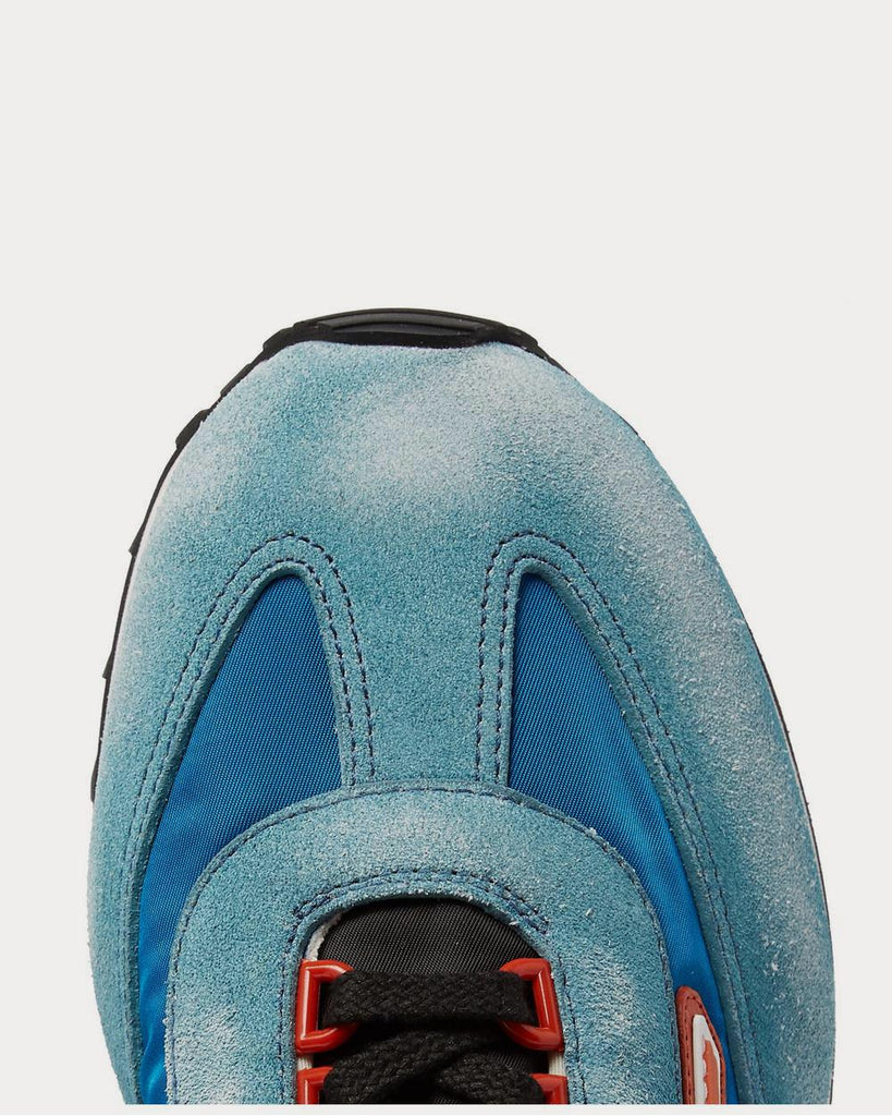 Milano 70 Nylon and Suede Light blue low top sneakers