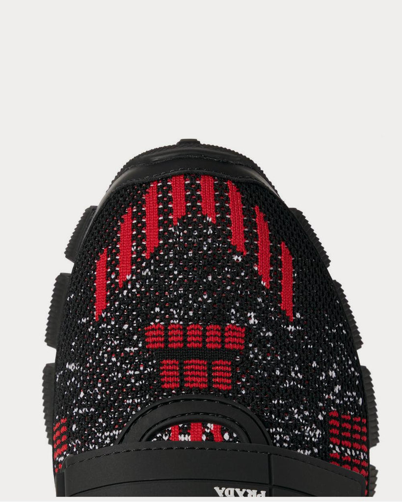 Trail Rubber-Trimmed Mesh Red low top sneakers