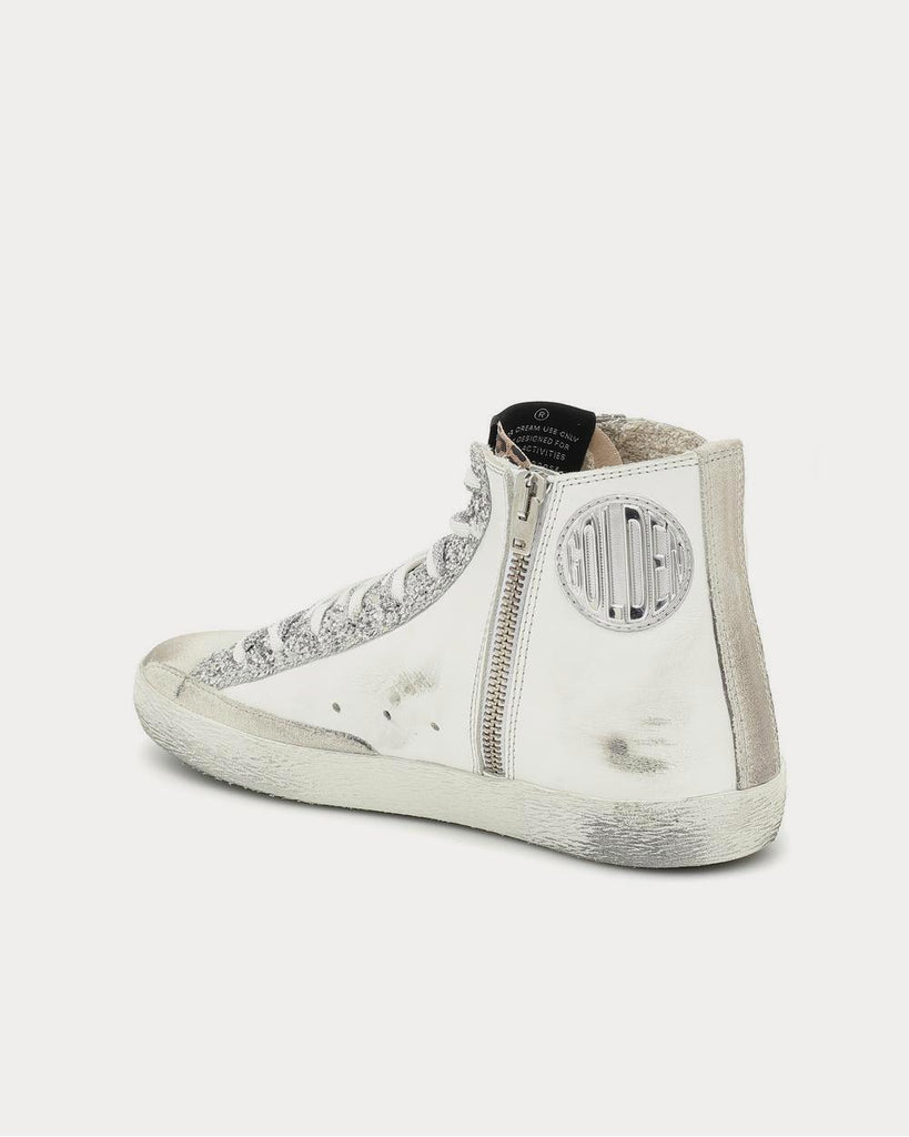 Francy sequined high-top White High Top Sneakers