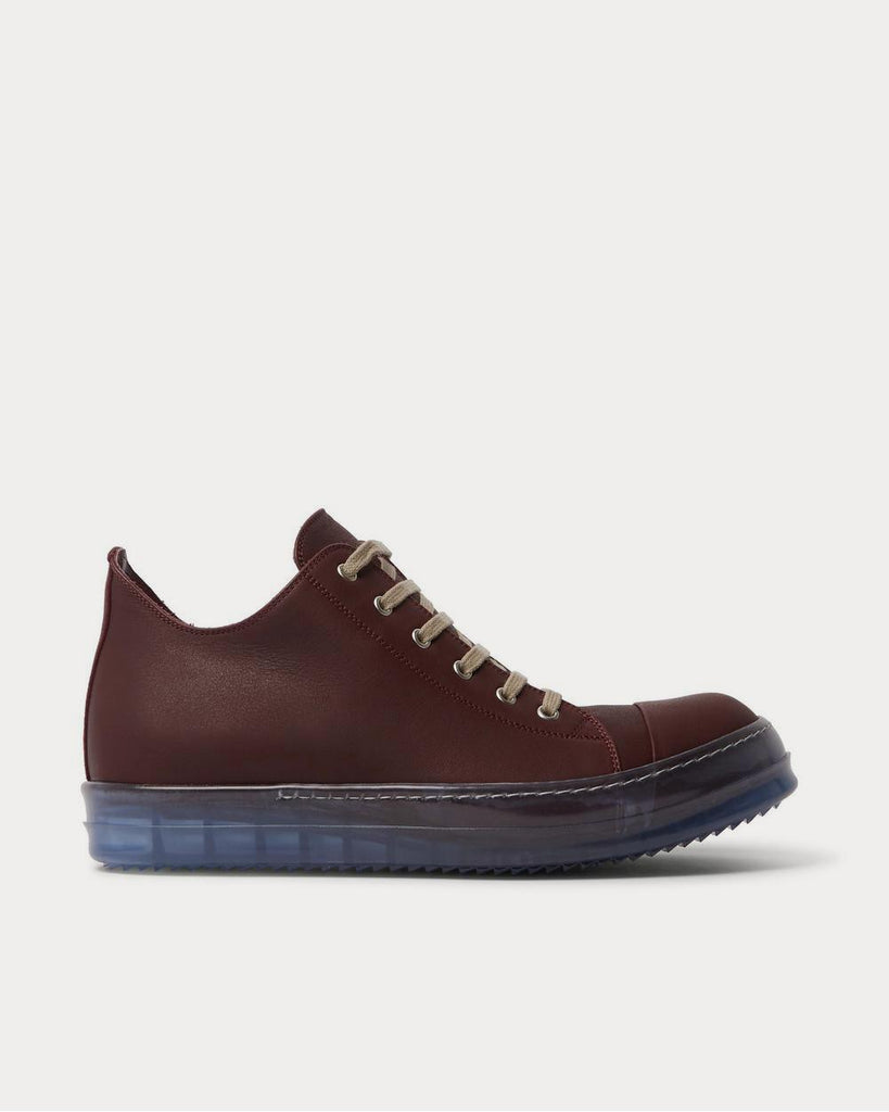 Leather Burgundy low top sneakers